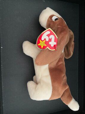 Tracker the Basset Hound, a retired Ty Beanie Baby plush toy NWT